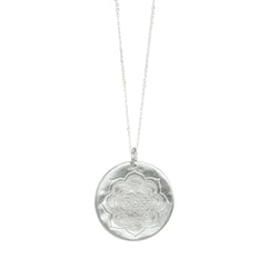 Sacred Lotus Necklace in Silver