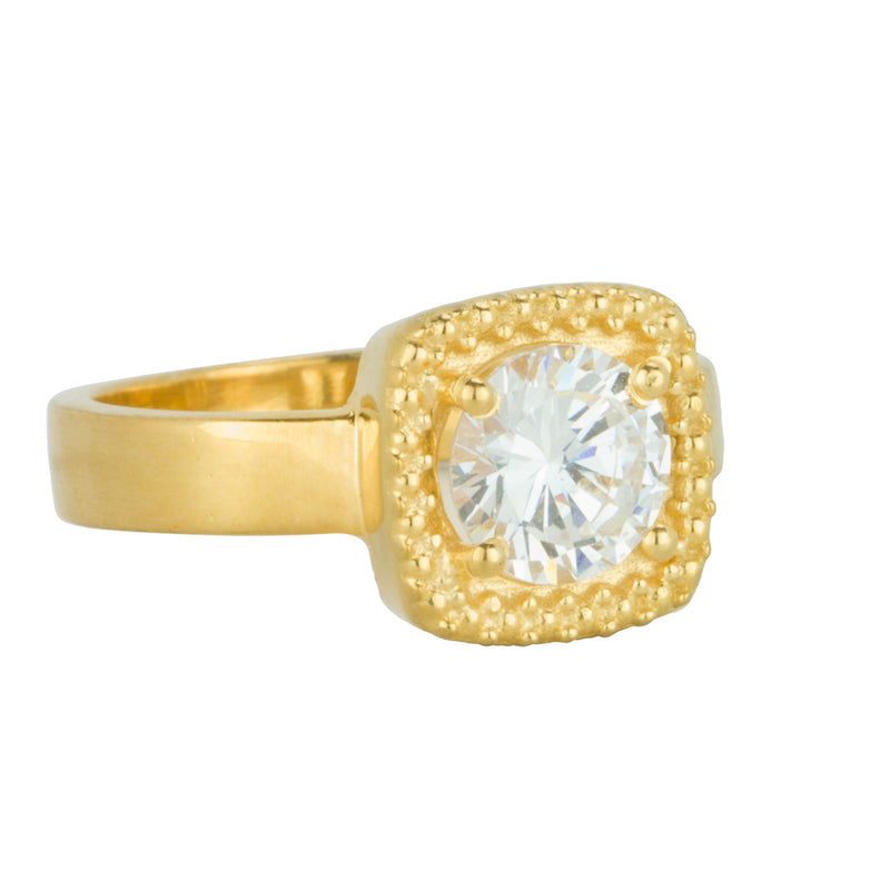 Let it Glow Ring in Gold and CZ